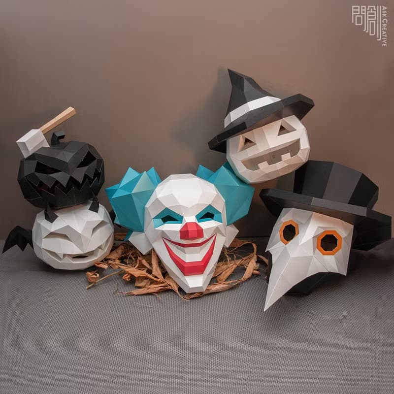DIY手作3D紙模型擺飾 禮物 萬聖節 節慶系列 - 惡魔南瓜