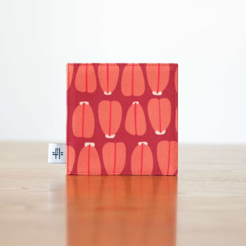 【錦源興】烏魚子吸水杯墊 (紅) l 底部防滑 臺南老師傅手工車縫