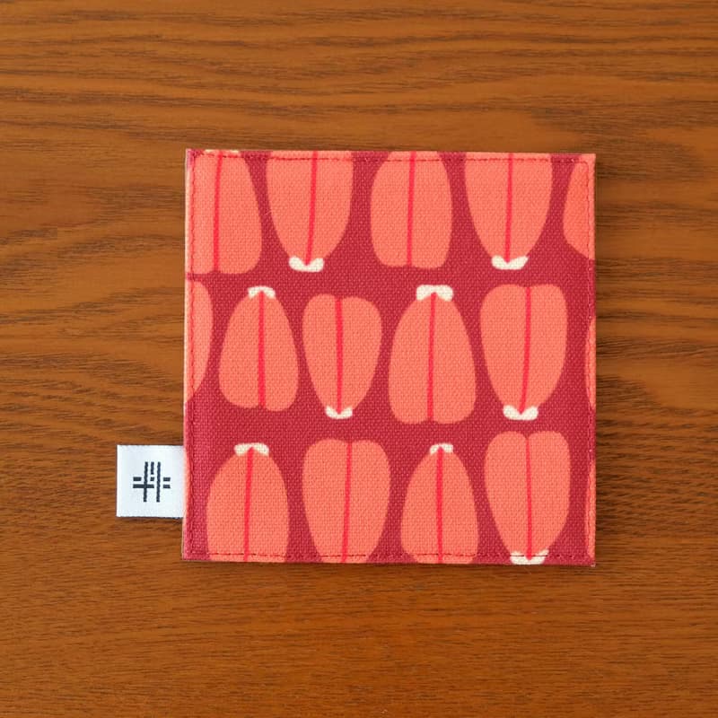 【錦源興】烏魚子吸水杯墊 (紅) l 底部防滑 臺南老師傅手工車縫