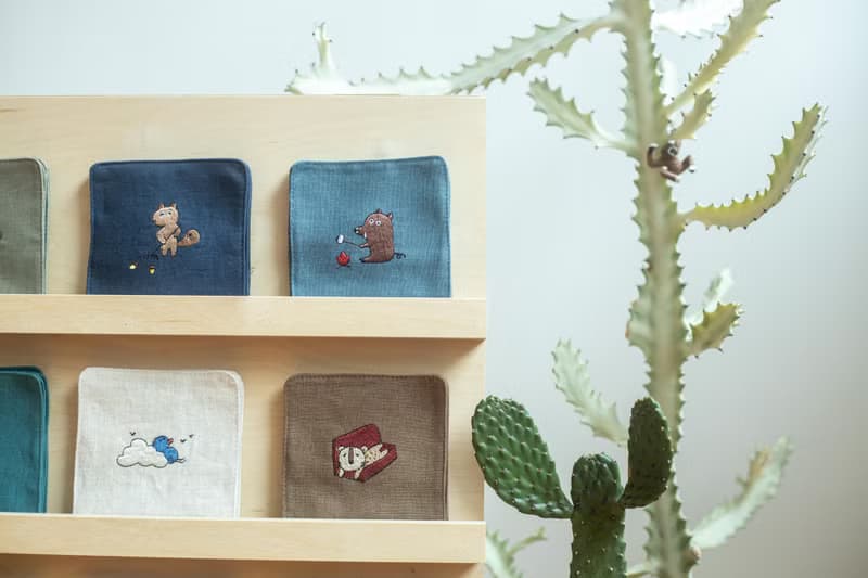 野豬刺繡杯墊 軍綠色