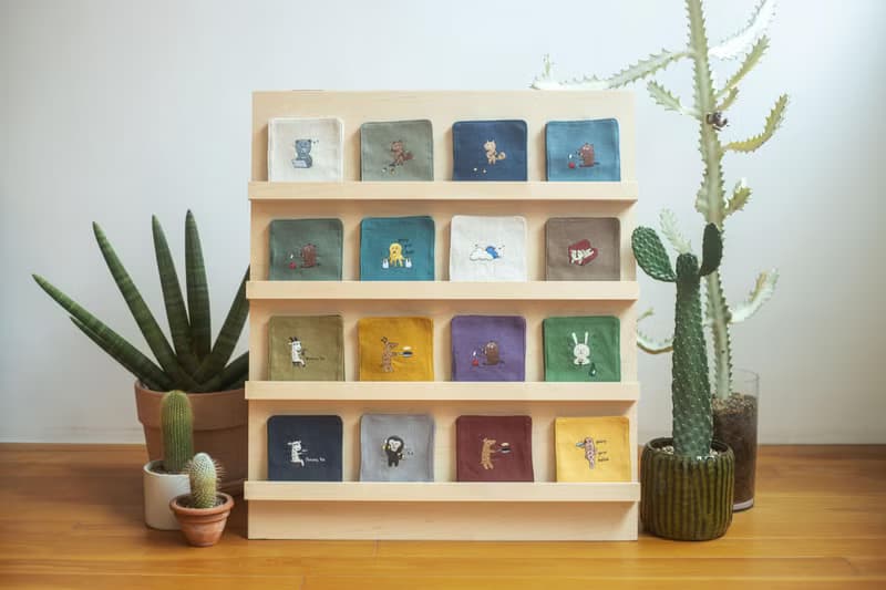 野豬刺繡杯墊 軍綠色