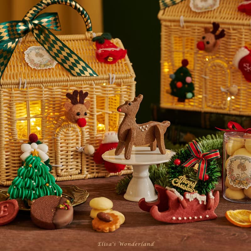 【冬日小屋】聖誕竹籃餅乾禮盒