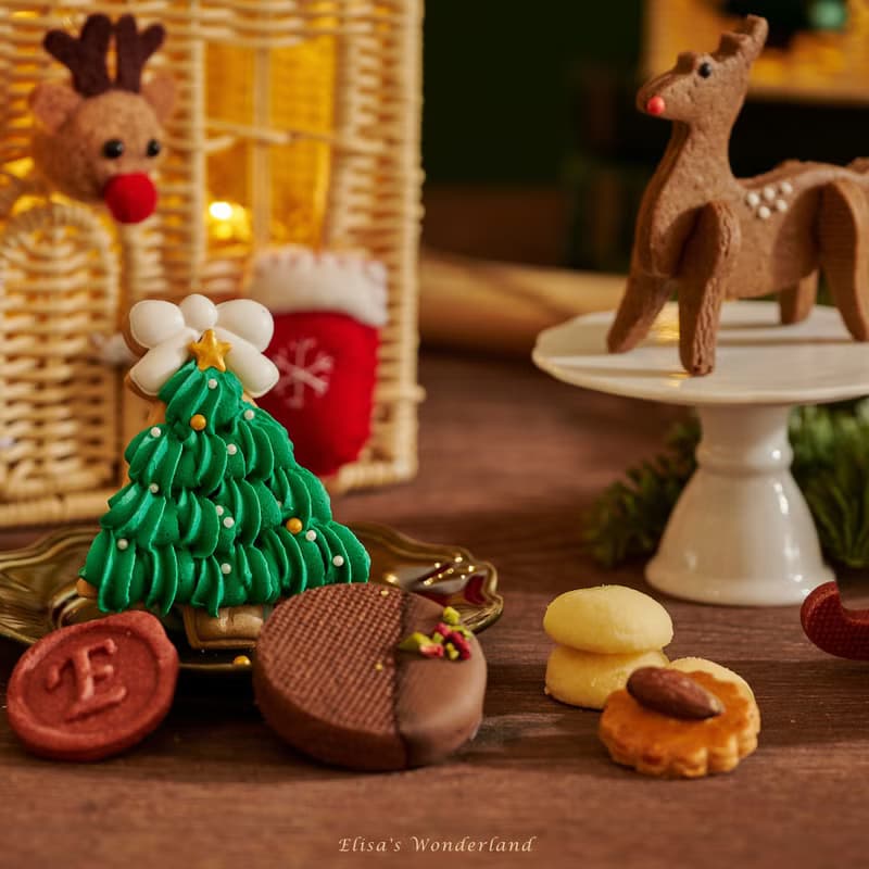 【冬日小屋】聖誕竹籃餅乾禮盒