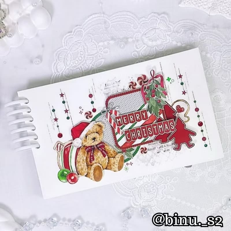 Christmas Label & Bear Transparent Matte Big Size Masking Tape