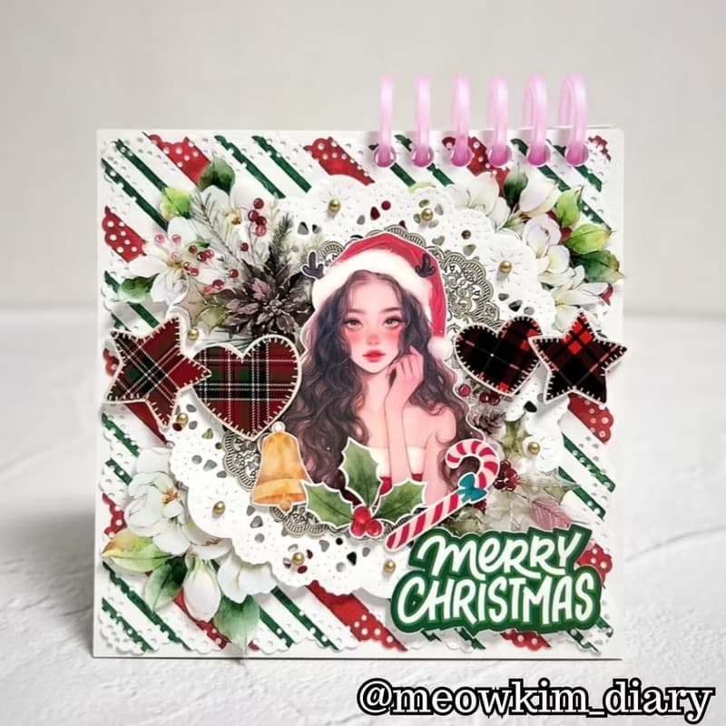 Christmas Label & Bear Transparent Matte Big Size Masking Tape