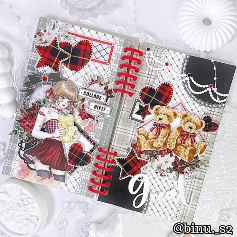 Christmas Label & Bear Transparent Matte Big Size Masking Tape