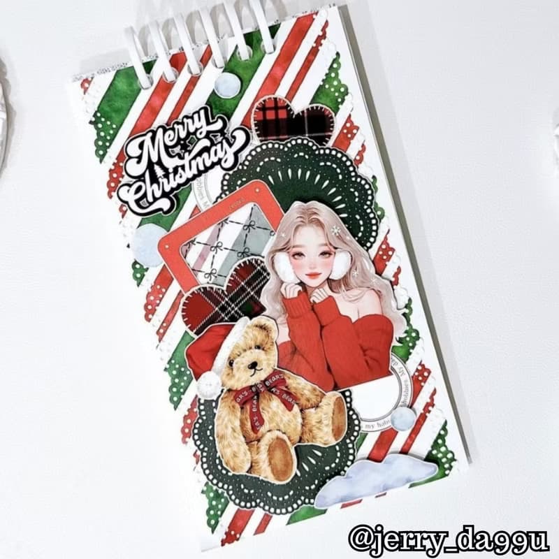 Christmas Label & Bear Transparent Matte Big Size Masking Tape
