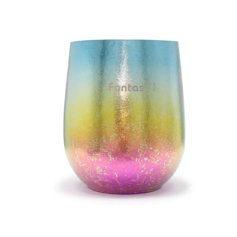 FantasTi 鈦愛生活系列-純鈦雙層保溫保冷鈦杯-炫彩結晶 220ml