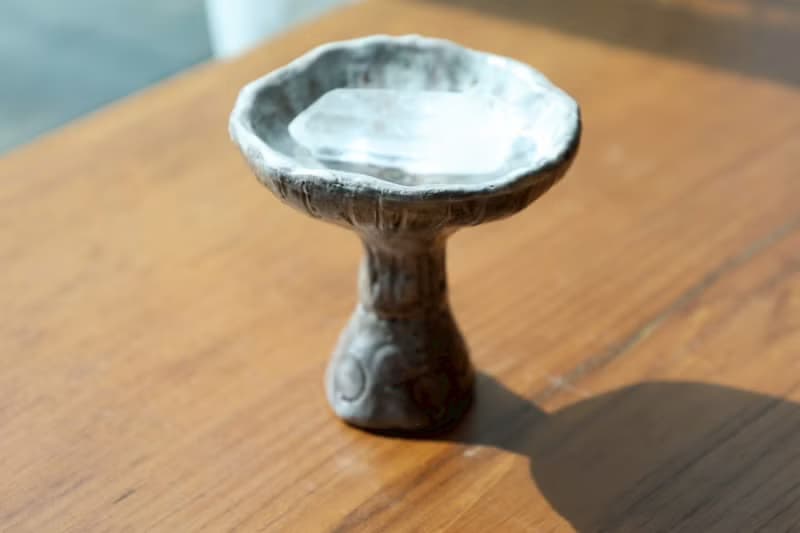 【喬遷禮物】精靈蘑菇2香座醬料盤擺飾盤侘寂風雕塑擺件收藝術