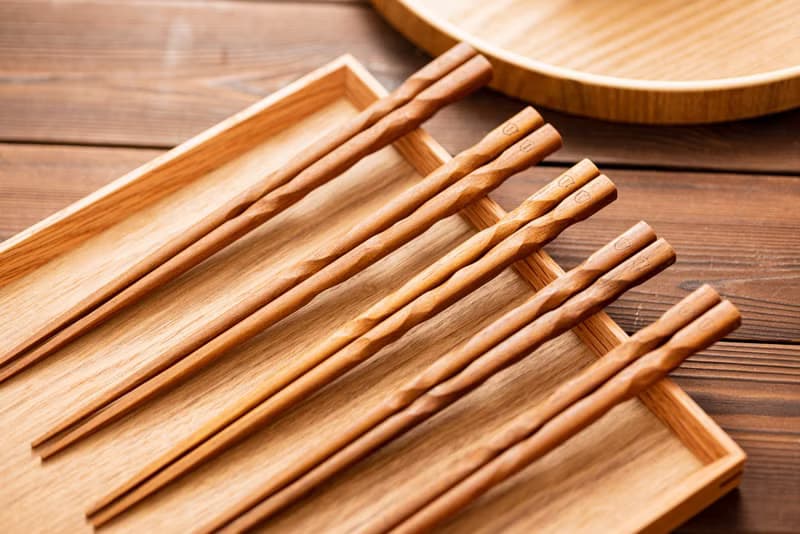 Islandoffer島嶼製作 創意鐵木螺旋筷子 尖頭粗柄筷子 (一套5對)