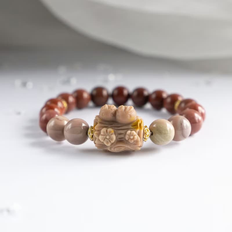 阿拉善瑪瑙兔子手環- 給祈願平安與好運的你- 幸福 希望 生命力