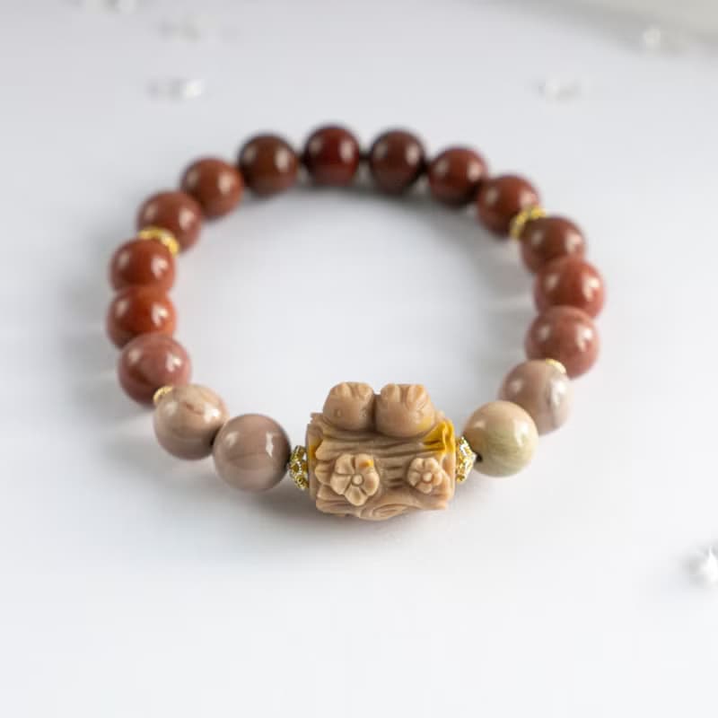 阿拉善瑪瑙兔子手環- 給祈願平安與好運的你- 幸福 希望 生命力
