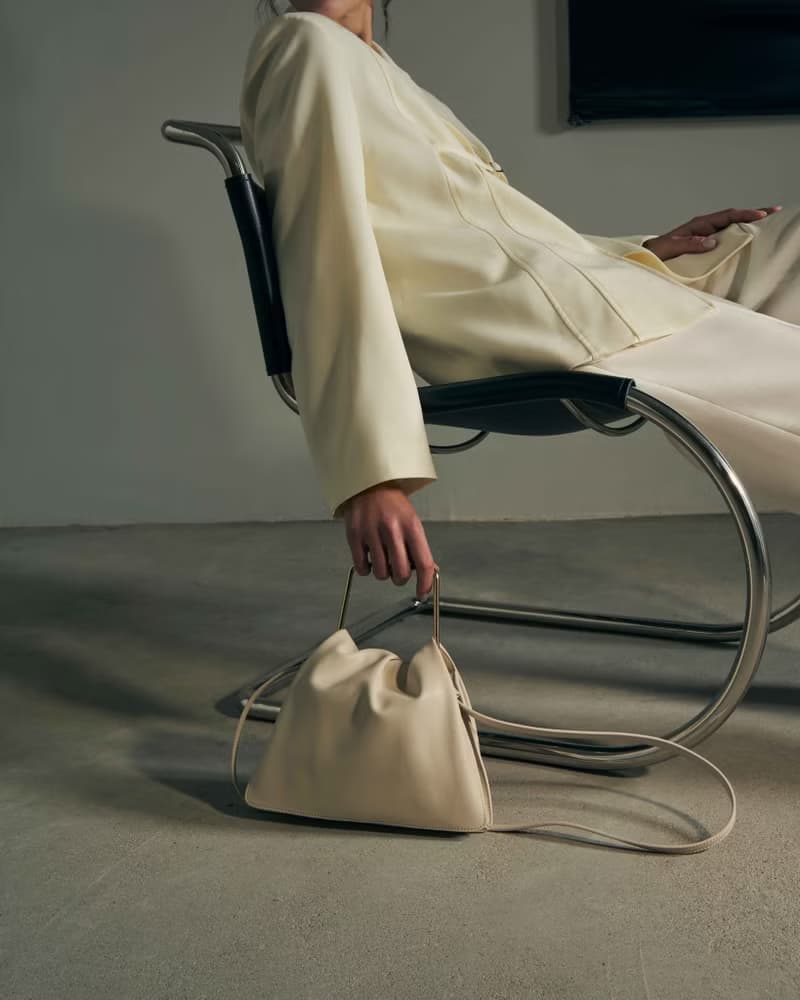 Poppy Bag 素皮革 手提包 斜背包 米白色