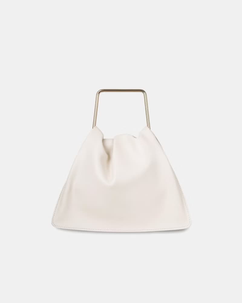 Poppy Bag 素皮革 手提包 斜背包 米白色