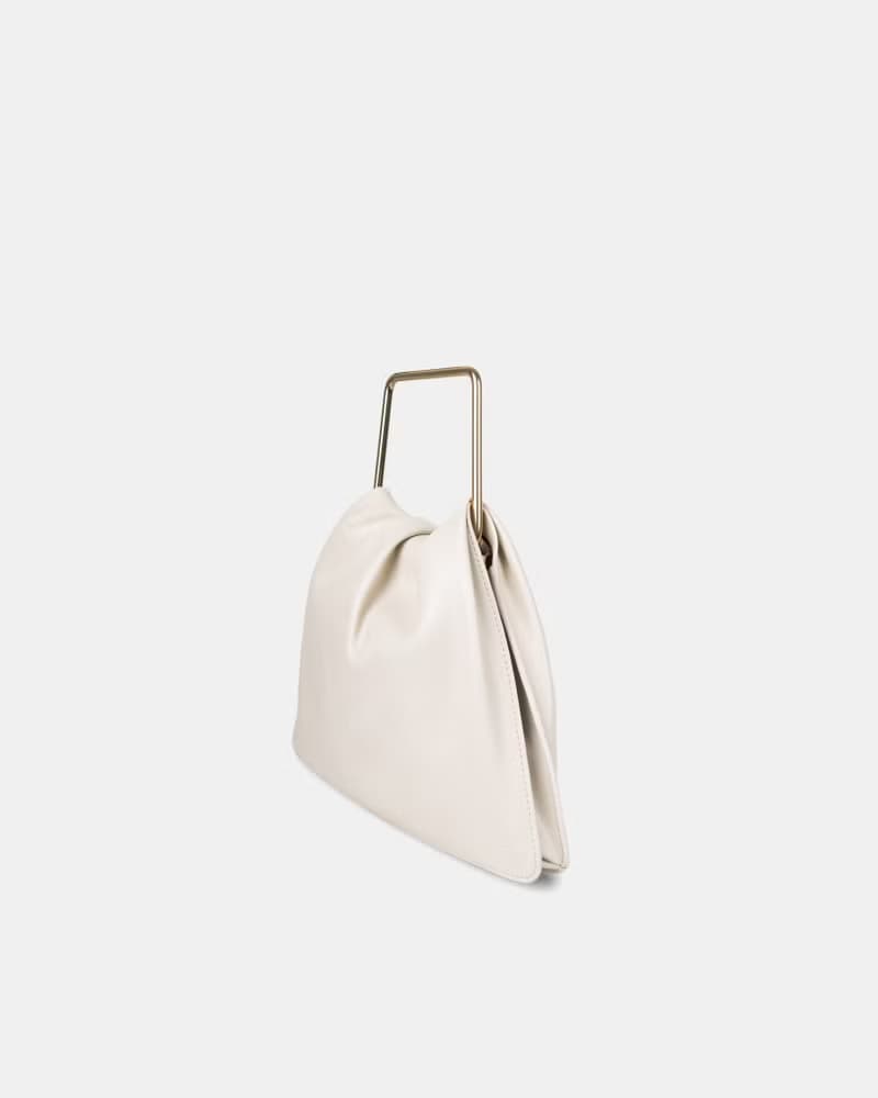 Poppy Bag 素皮革 手提包 斜背包 米白色