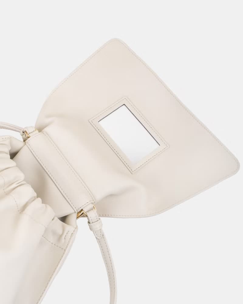 Poppy Bag 素皮革 手提包 斜背包 米白色
