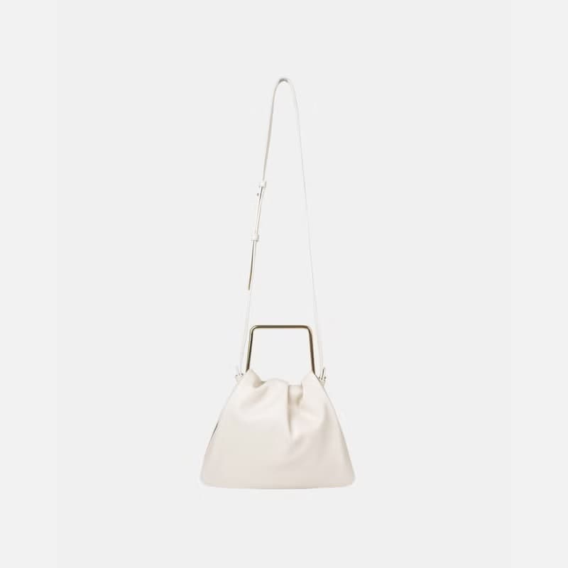 Poppy Bag 素皮革 手提包 斜背包 米白色
