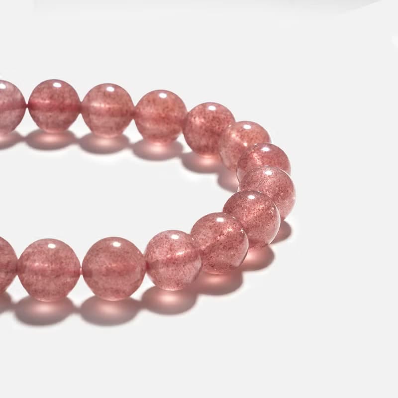 草莓晶天然 水晶手鍊 | 愛情人緣 招桃花手鍊