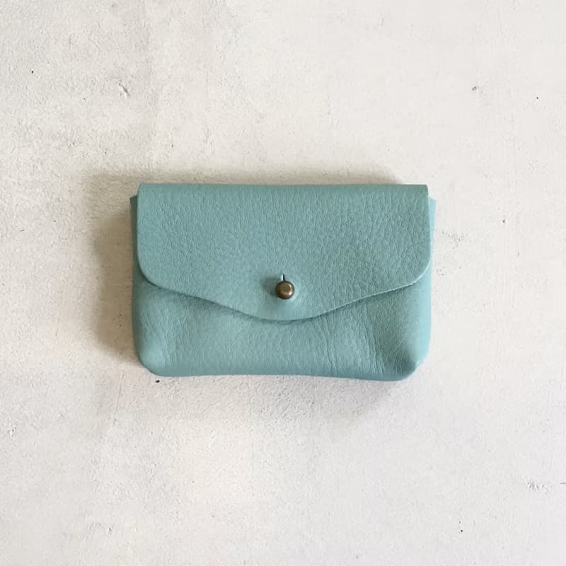 牛シュリンクレザーと牛床ベロアのコンパクト財布【7色】