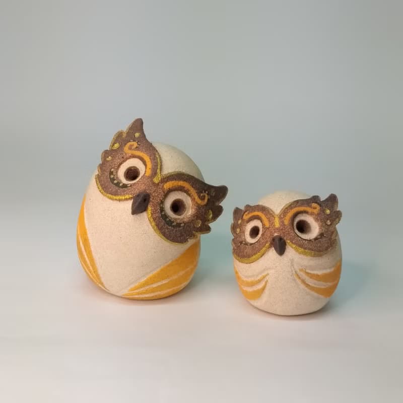 貓頭鷹-嘉年華系列/陶藝品/原創