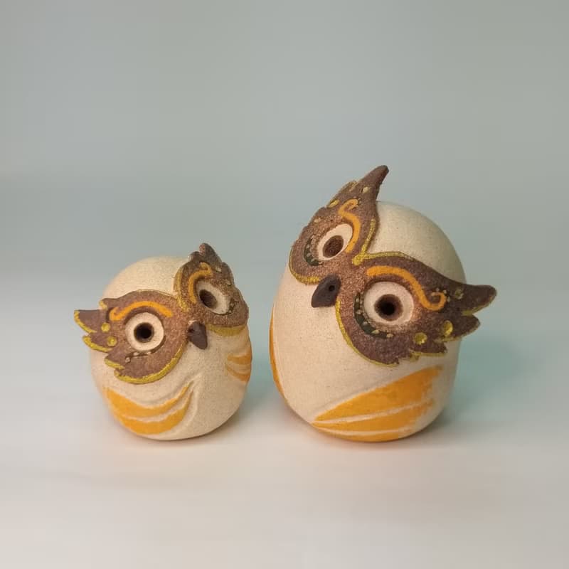 貓頭鷹-嘉年華系列/陶藝品/原創
