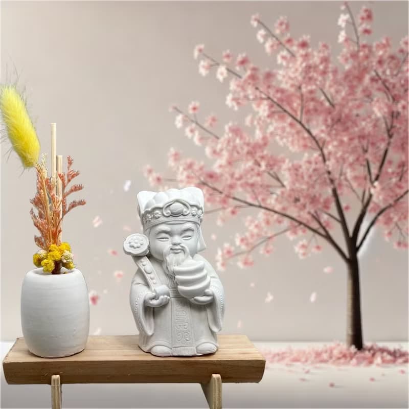 文青簡約風 淨念吉祥之財神爺/土地公 原木底座系列 香氛擴香