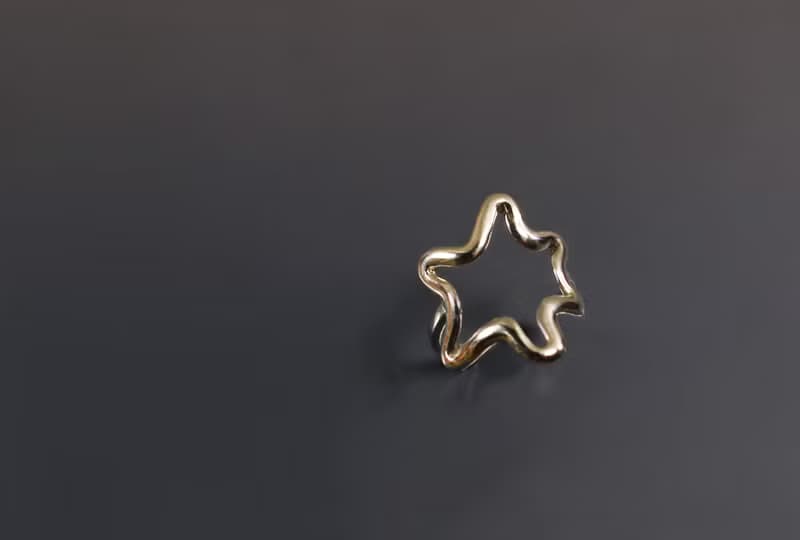 抽象系列-不規則多角形線條925銀戒(大)