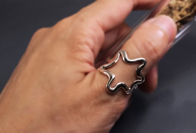 抽象系列-不規則多角形線條925銀戒(大)