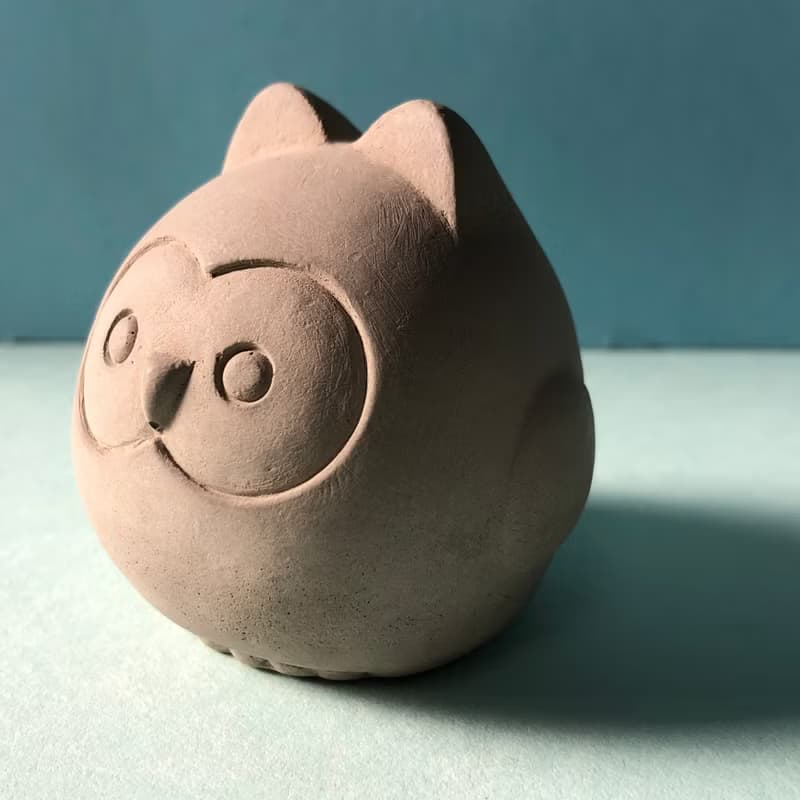 三木不貓頭鷹  超迷你擺飾/磁鐵/水泥材質/收迴紋針/情人節禮物