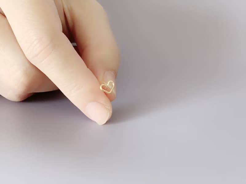 【母親節禮物】把你放心裡 耳環 耳針耳夾14K