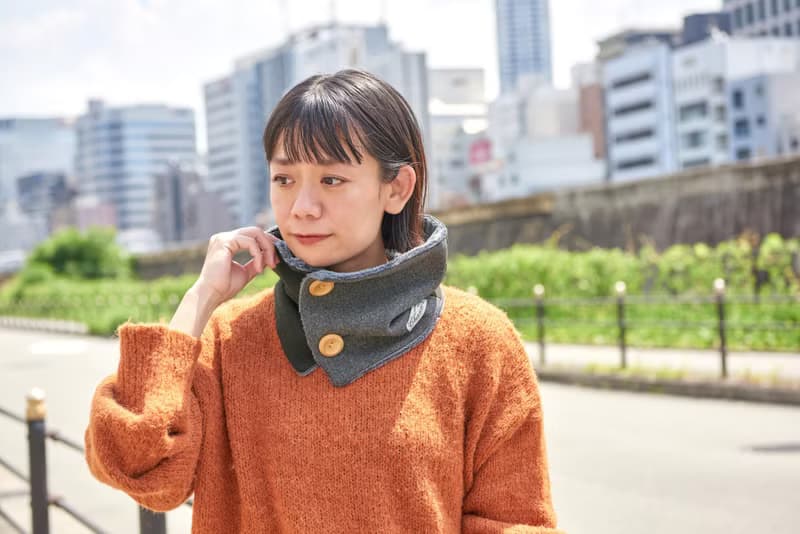 CHARM 排釦 絨毛 圍脖