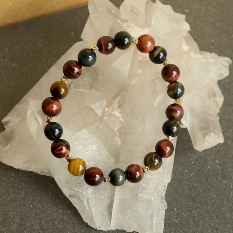彩虎眼石 紅虎眼 黃虎眼 藍虎眼 黃藍虎眼丨天然礦石水晶手鍊手串