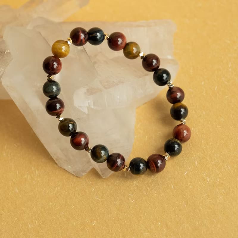 彩虎眼石 紅虎眼 黃虎眼 藍虎眼 黃藍虎眼丨天然礦石水晶手鍊手串