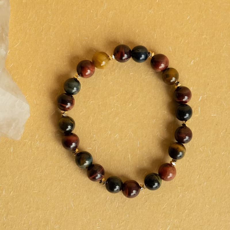 彩虎眼石 紅虎眼 黃虎眼 藍虎眼 黃藍虎眼丨天然礦石水晶手鍊手串