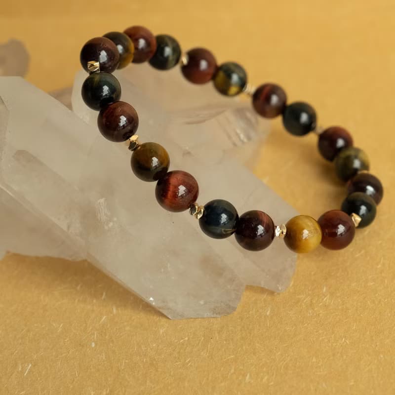 彩虎眼石 紅虎眼 黃虎眼 藍虎眼 黃藍虎眼丨天然礦石水晶手鍊手串