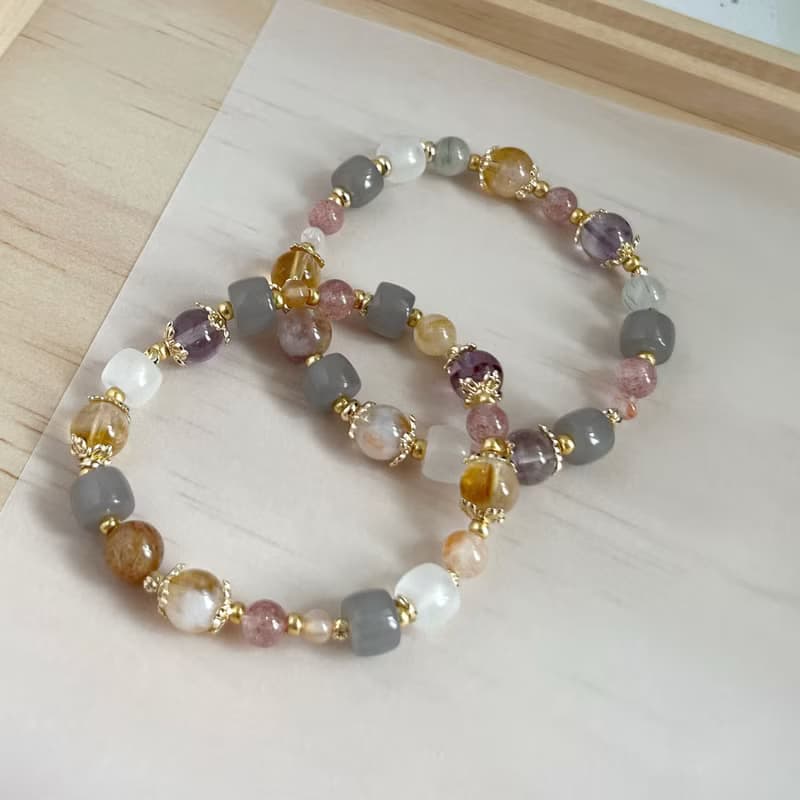 Sosii | Crystal 01 天然水晶手鍊 | 花款 |