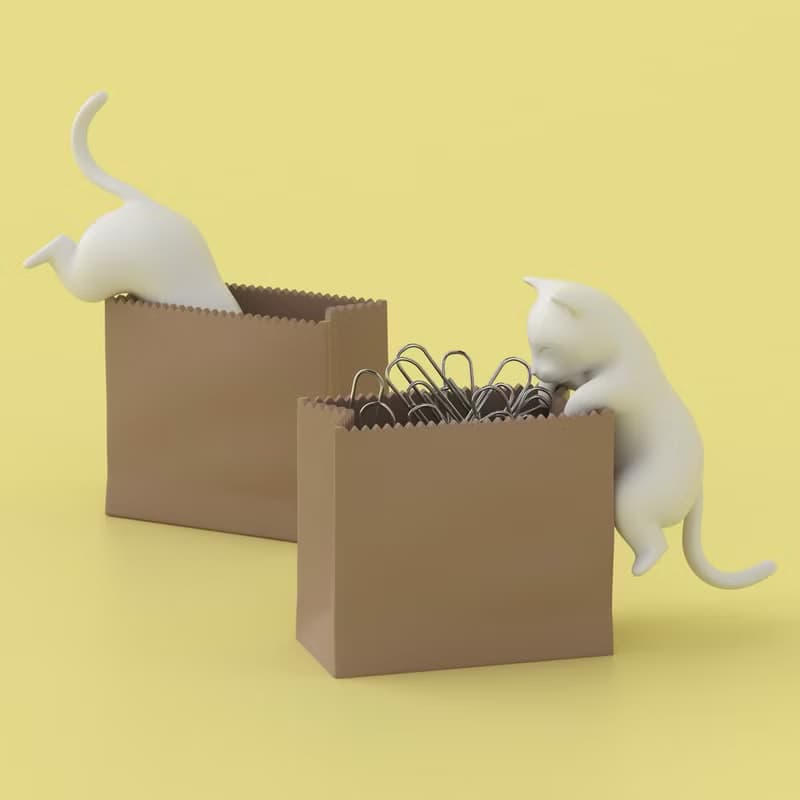 ClipCat 紙袋喵小物收納