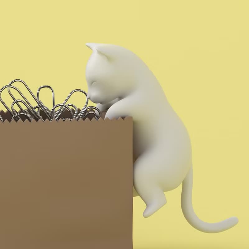 ClipCat 紙袋喵小物收納
