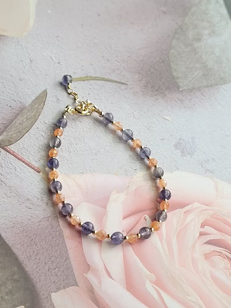 金草莓/堇青石~招財/桃花手鍊