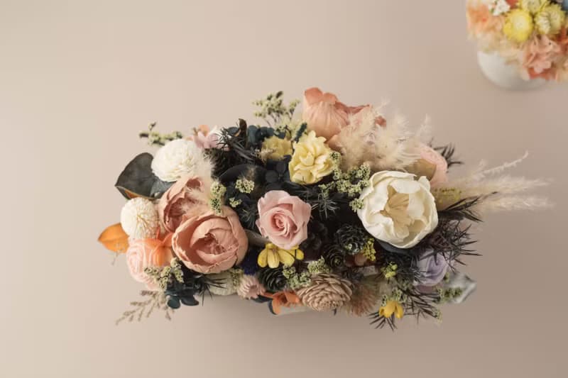 歐式森林永生盆花 永生玫瑰花 乾燥花 開幕盆花 祝賀花禮 紀念日