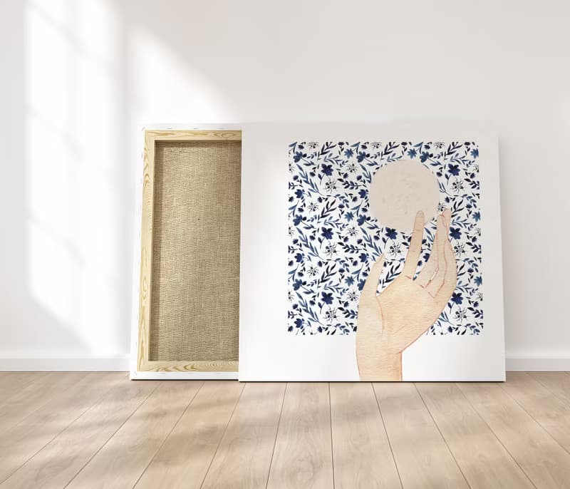 【數位】藍色花朵海報數位 JPEG 可列印牆面畫廊牆面藝術花卉印刷