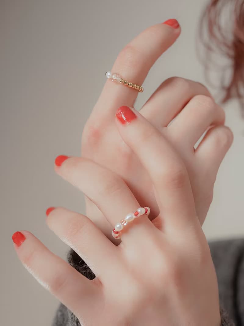 FLOAT - 石榴蘇打 * 珍珠 草莓晶 耳環 手環 戒指