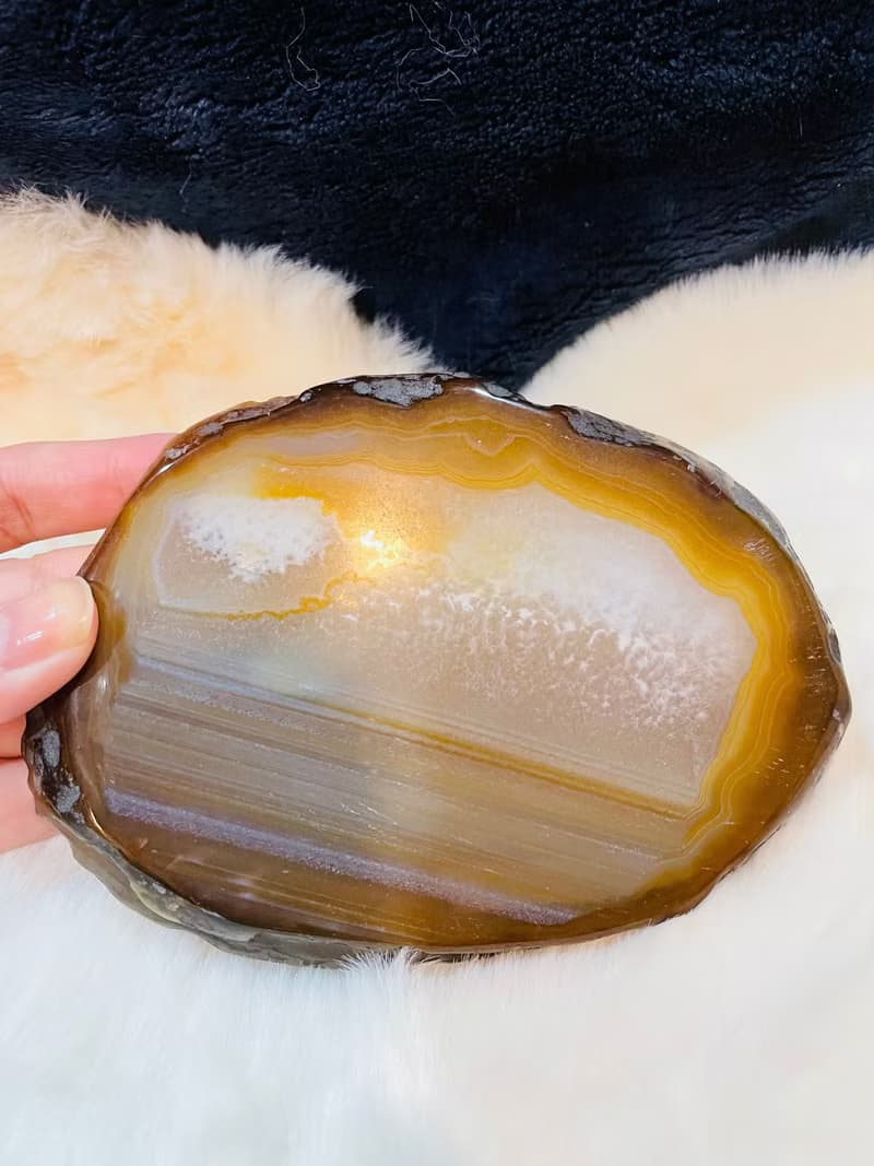 【咖啡厚料瑪瑙片】 辦公室療癒小物 消磁