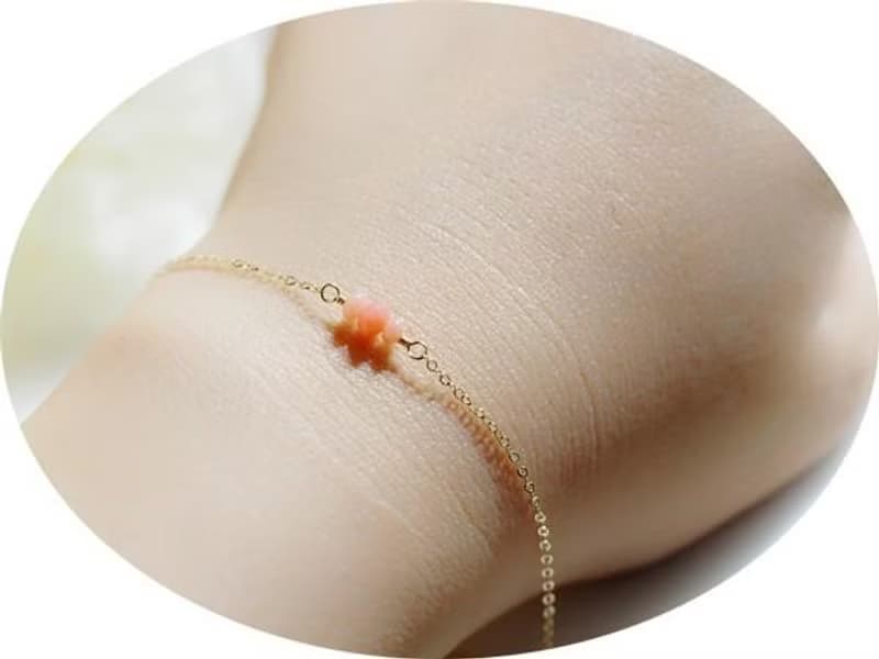 運気を上げる　コーラル ピンクサンゴのブレスレット 3月の誕生石