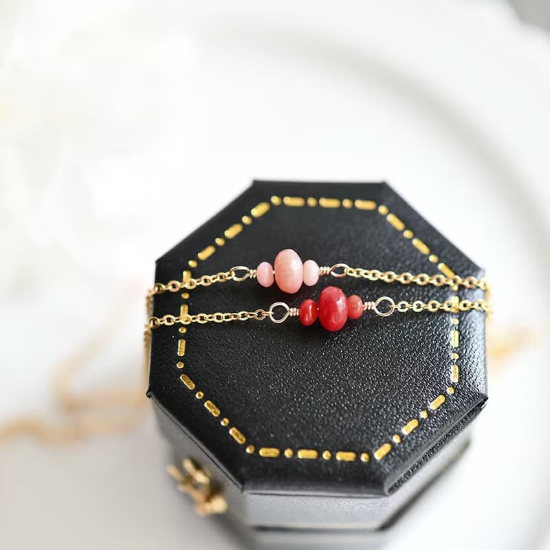 運気を上げる　コーラル ピンクサンゴのブレスレット 3月の誕生石