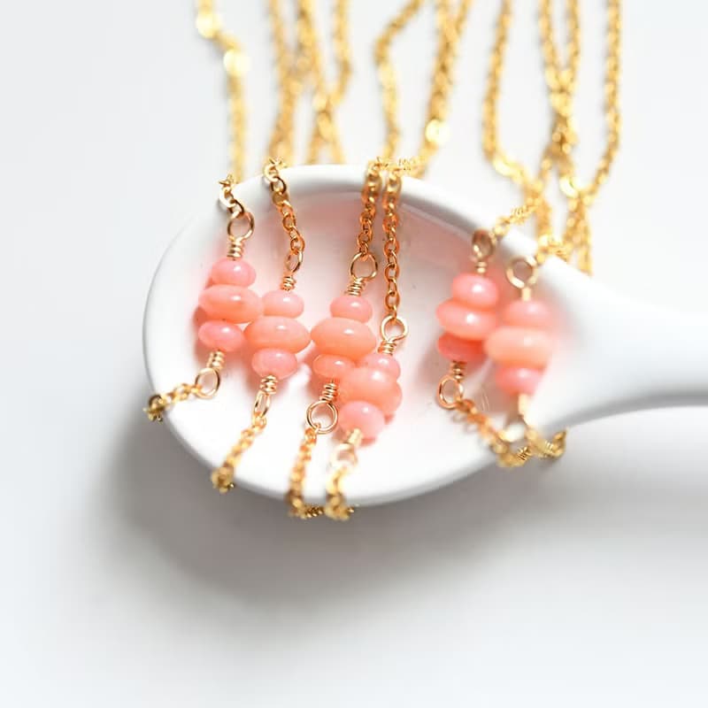 運気を上げる　コーラル ピンクサンゴのブレスレット 3月の誕生石