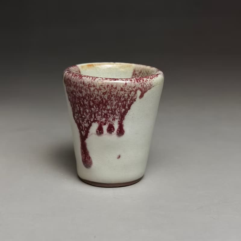 厚釉志野釉變立品茶杯 手工茶杯 40ml