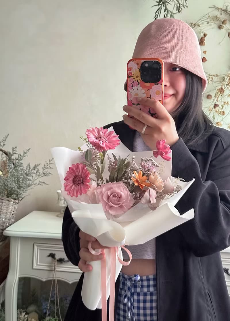 畢業花束 太陽花 永生花 莓夏光芒 畢業季
