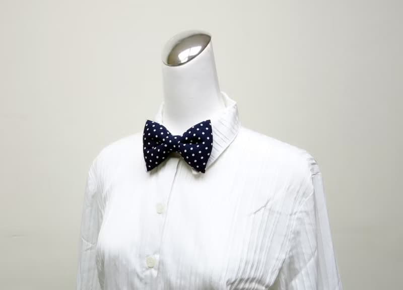 深藍手工立體蝴蝶結領結 bow tie *SK*