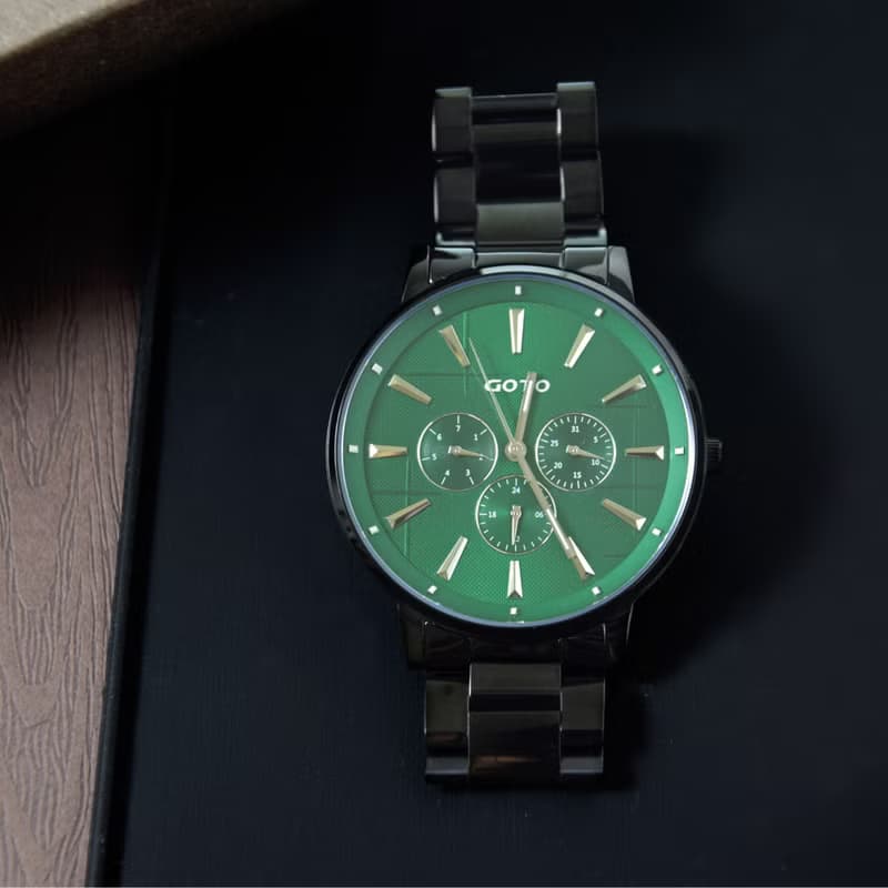 GOTO-Nostalgia懷舊系列-壓花玻璃-十字花-全綠